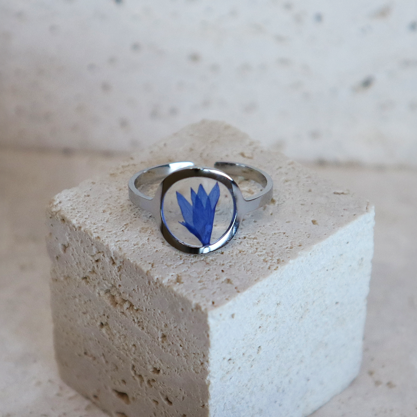 Ring GeoL - Korenbloem - Zilver