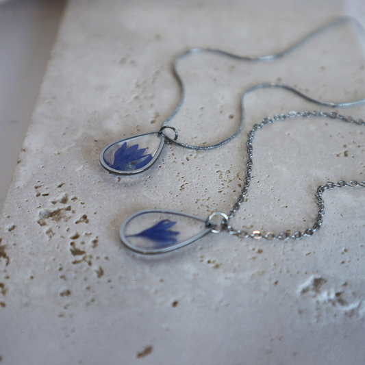 Hanger Drop – Korenbloem – Zilver