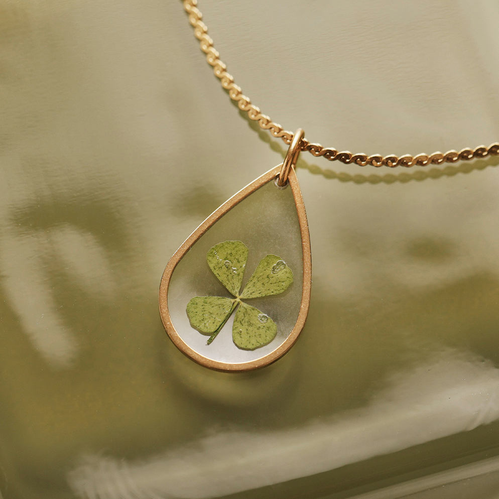 Hanger Drop – Klavertje vier – Goud