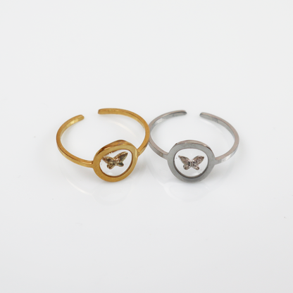 Ring GeoS - Butterfly - Goud