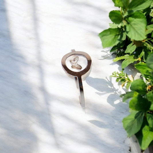 Ring GeoS - Butterfly - Zilver