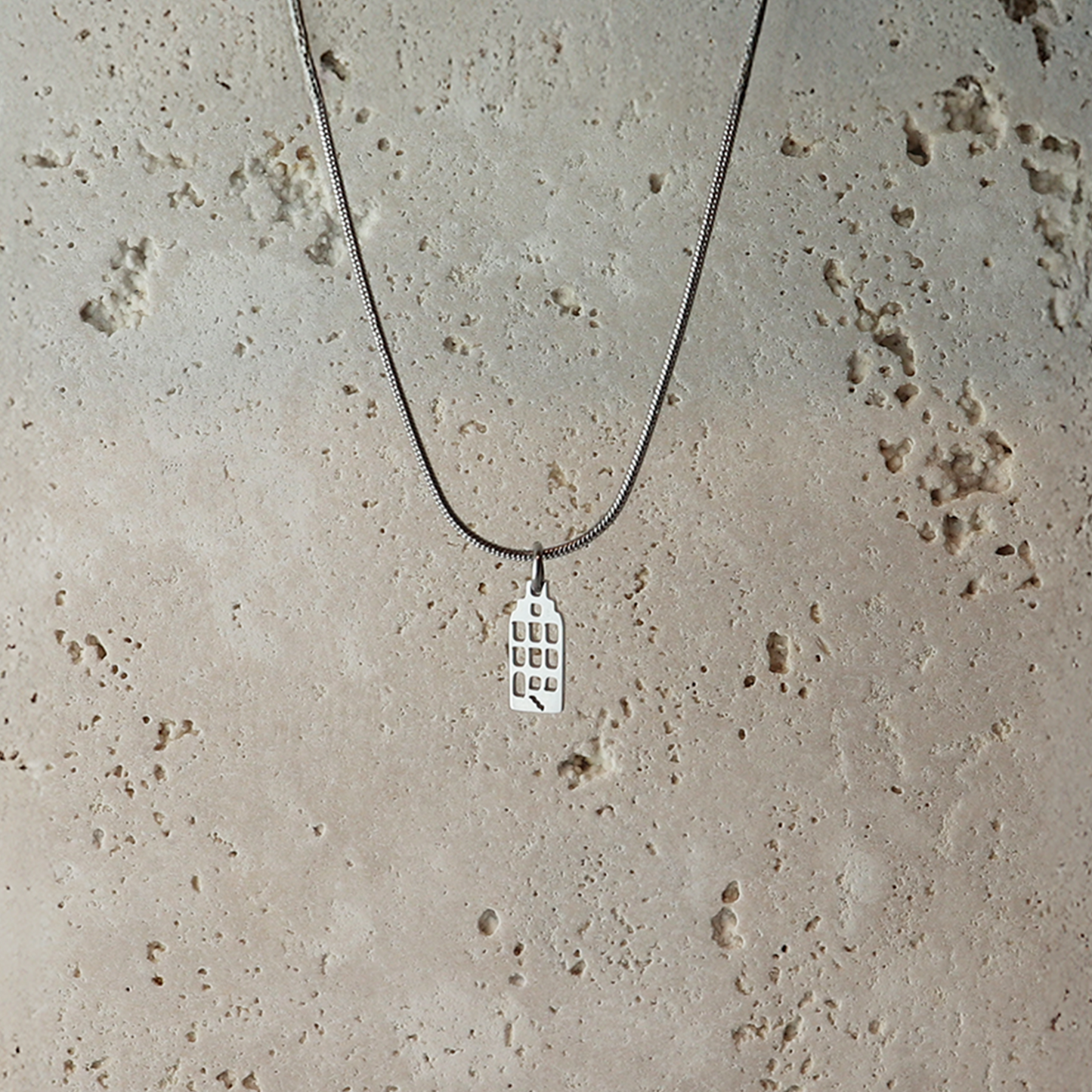 Hanger - Grachtenpandje – Zilver - Open