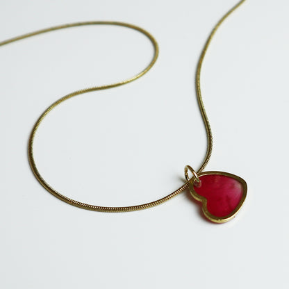 Hanger Hartje – Roos - Rood/Roze - Goud