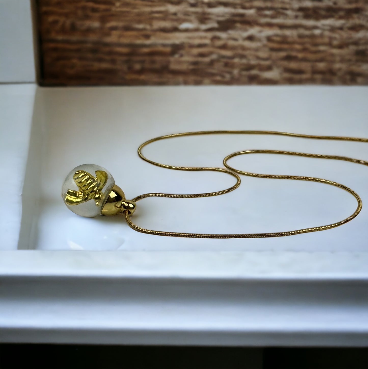 Drops Pendant Golden Bee