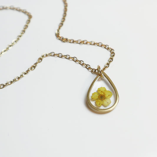 Hanger Drop – Plum Bloesem – Geel – Goud