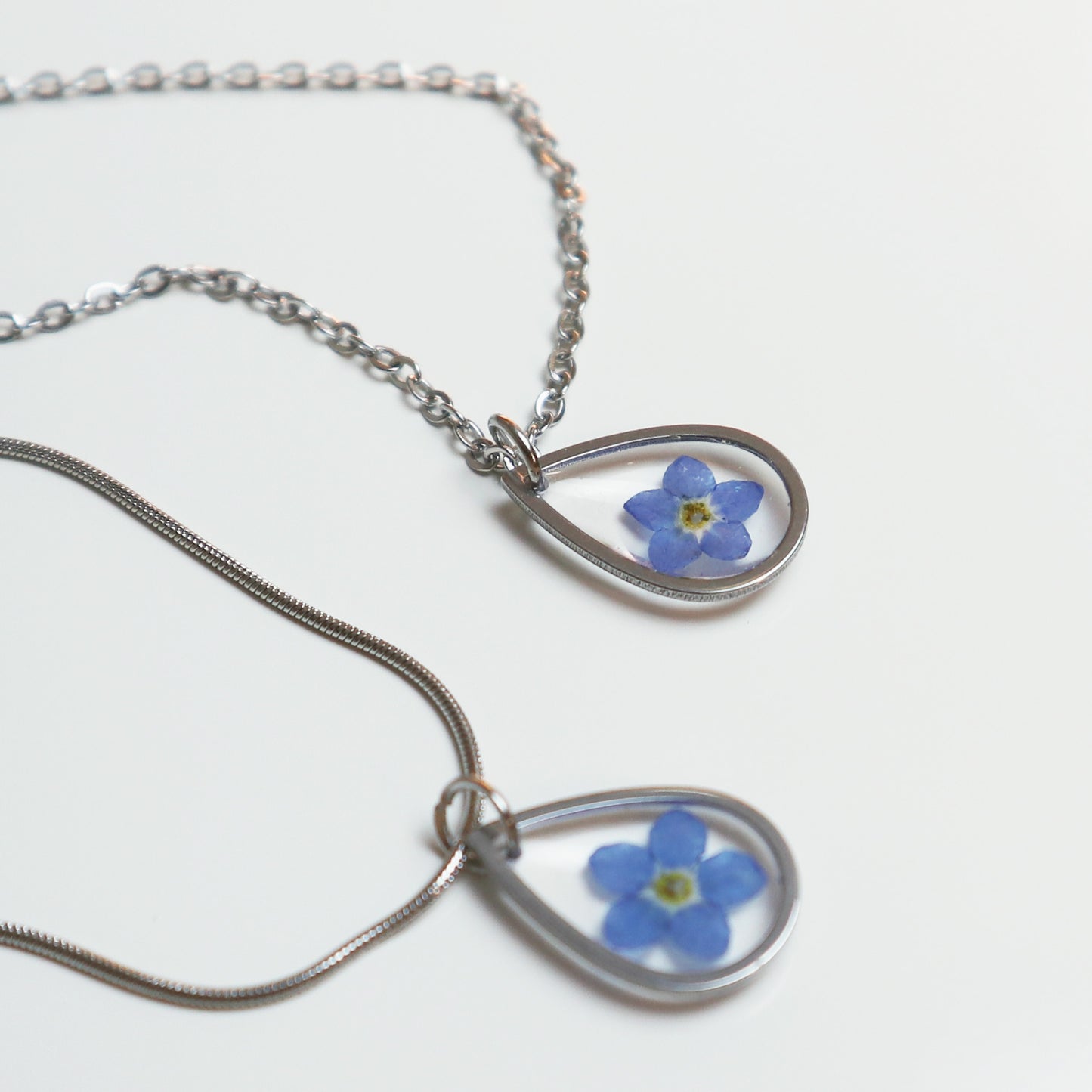 Hanger Drop – Vergeet Me Niet - Zilver