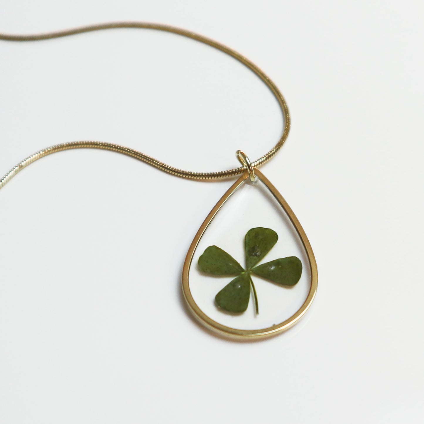 Hanger Drop – Klavertje vier – Goud