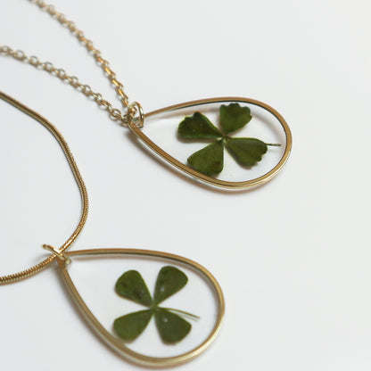 Hanger Drop – Klavertje vier – Goud