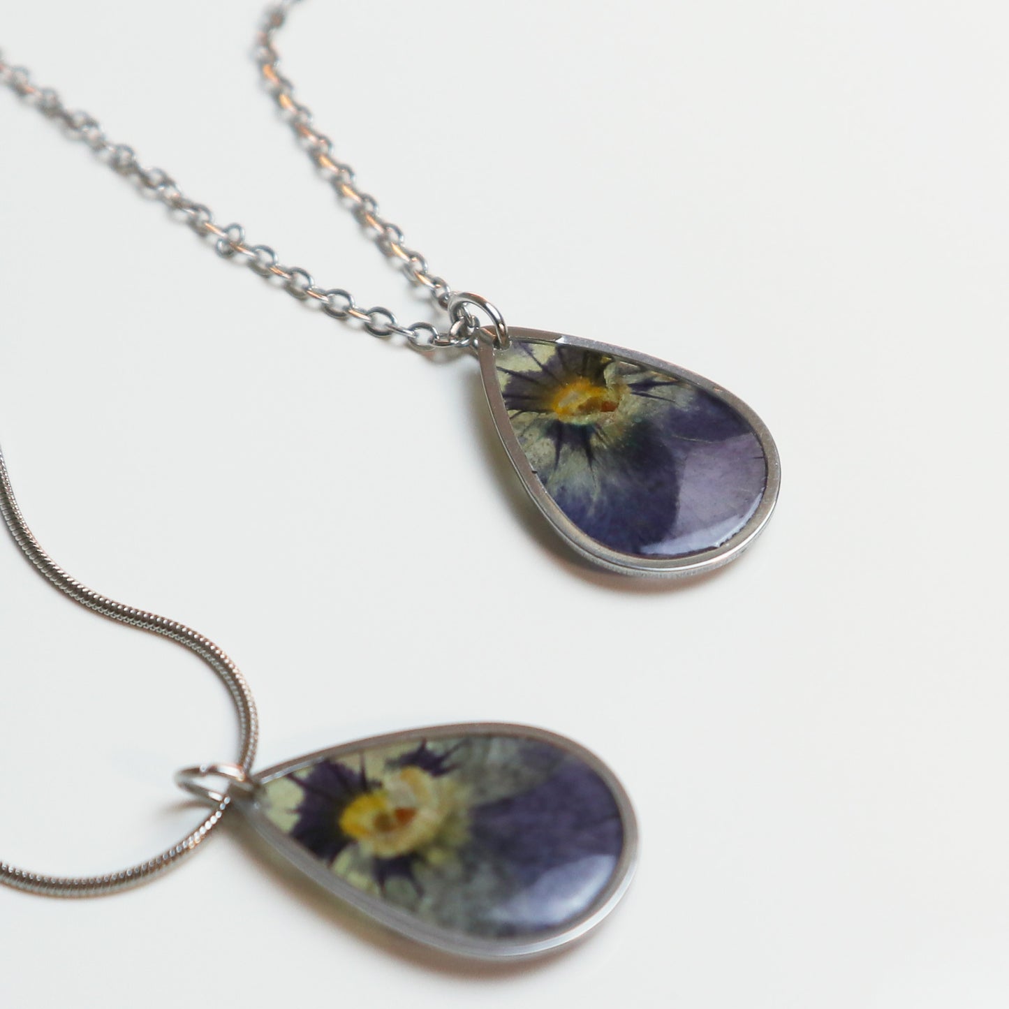 Hanger Drop – Viooltje – Zilver