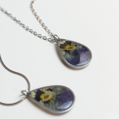 Hanger Drop – Viooltje – Zilver