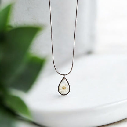 Hanger Drop – Plum Bloesem – Wit – Zilver