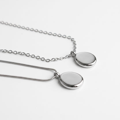 Kiezel Zilver + ketting