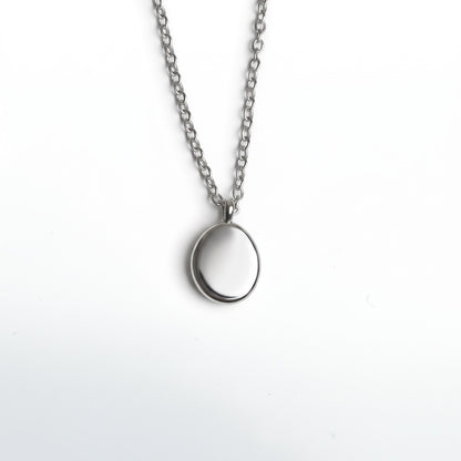 Kiezel Zilver + ketting