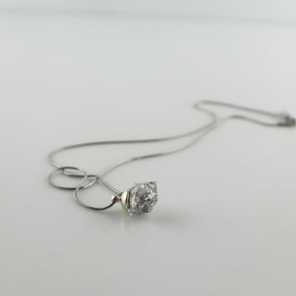 Drip Pendant Crystal Silver Cloud