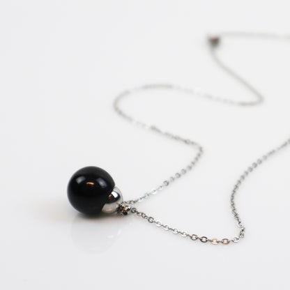 Tropfenanhänger Schwarze Perle