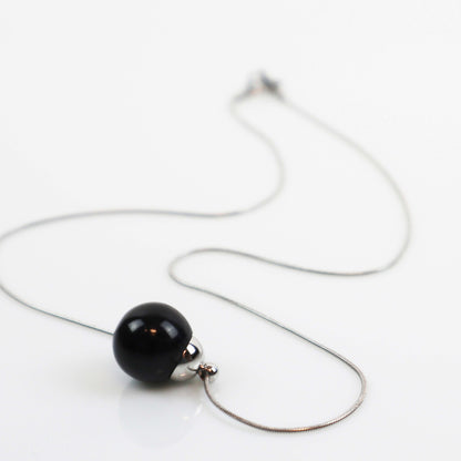 Tropfenanhänger Schwarze Perle