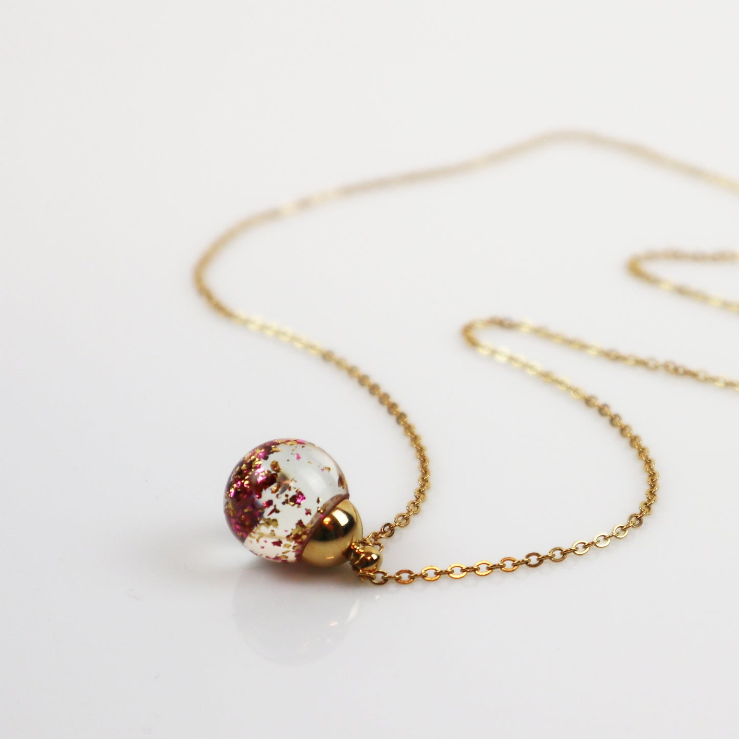 Drip Pendant Pinch of Gold Pink