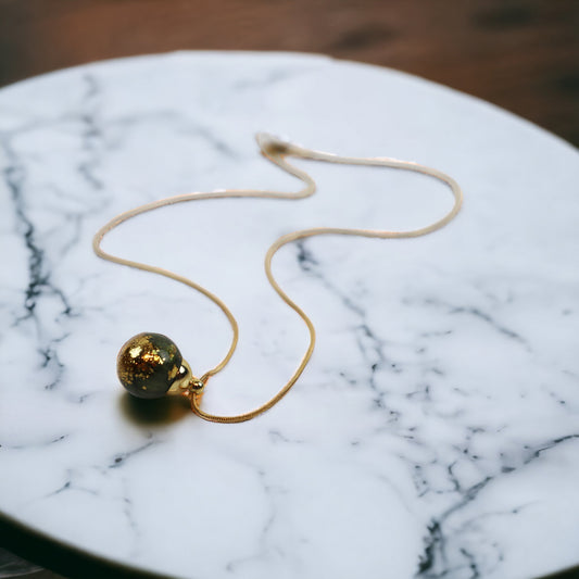 Drupt Hanger Snufje Goud Dark Green