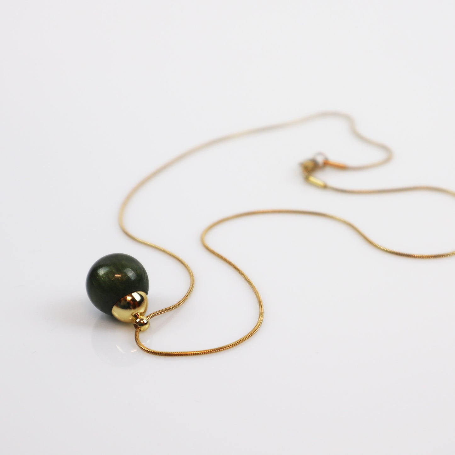 Drip Pendant Gold Green