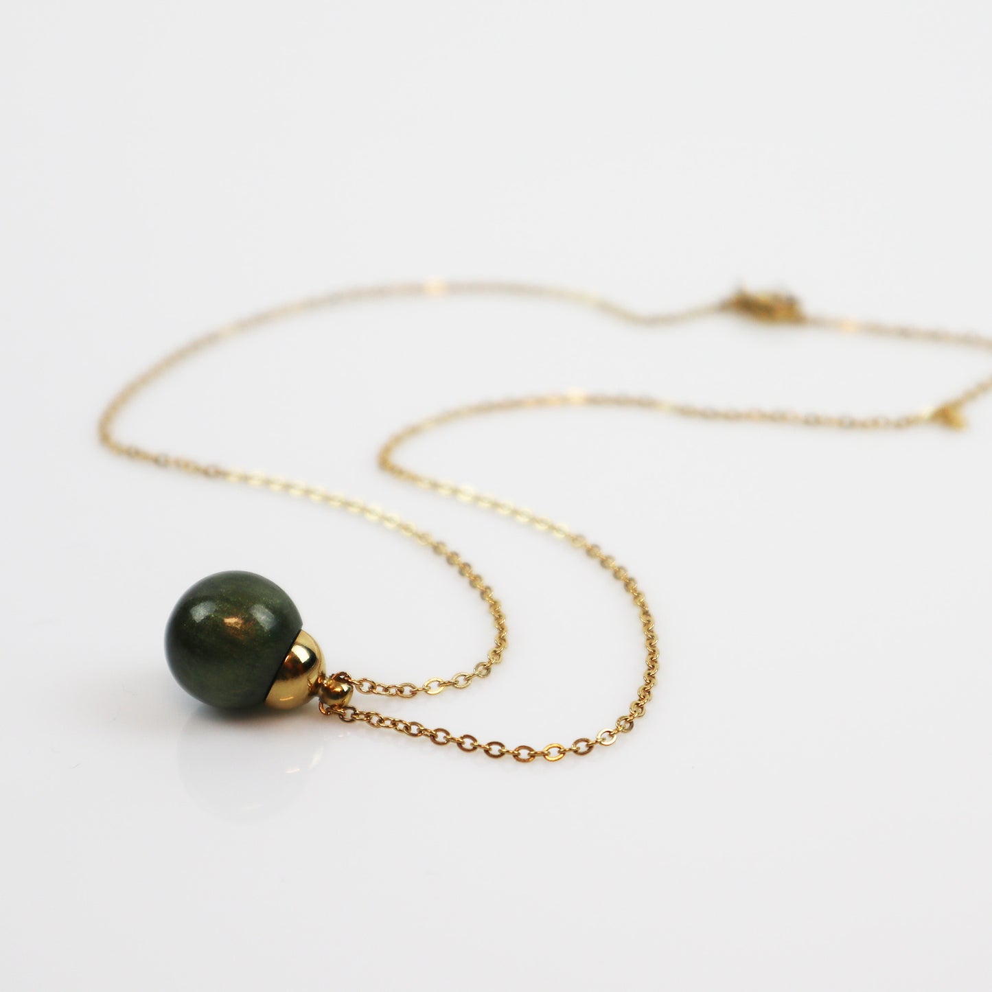 Drip Pendant Gold Green