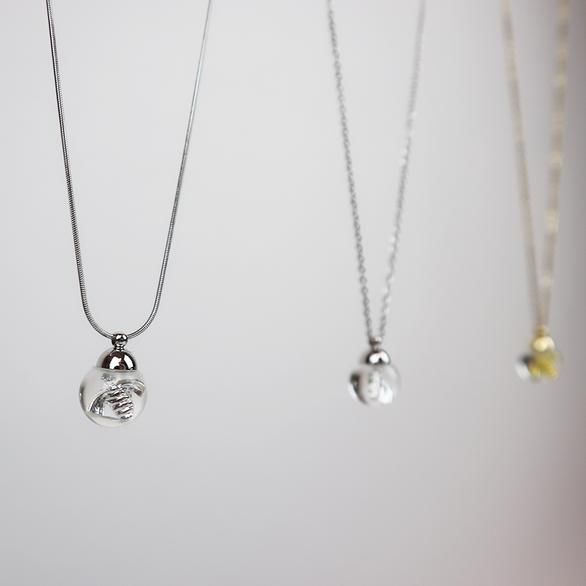 Drops Pendant Silver Bee