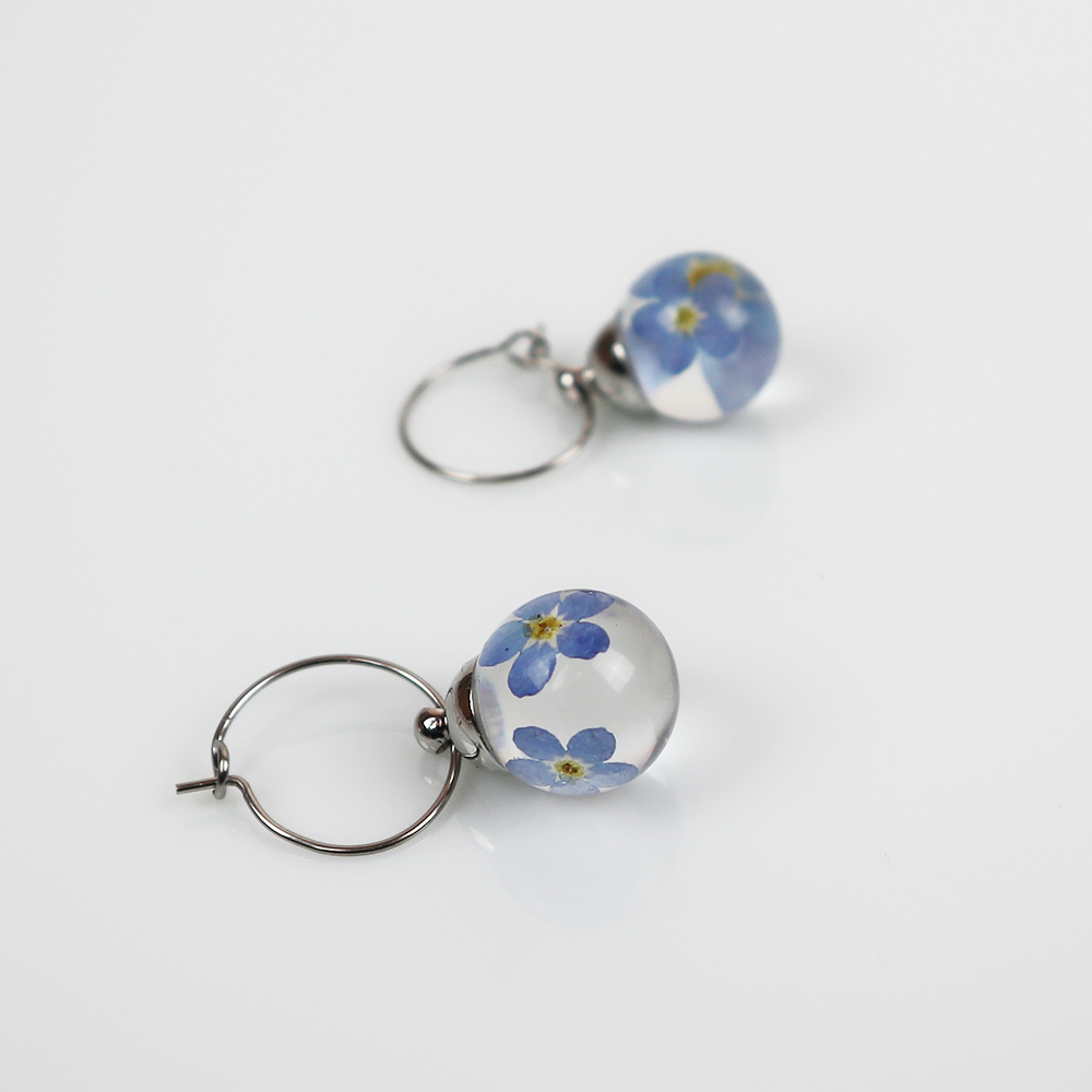 Combi deal silver earrings with forget me not 