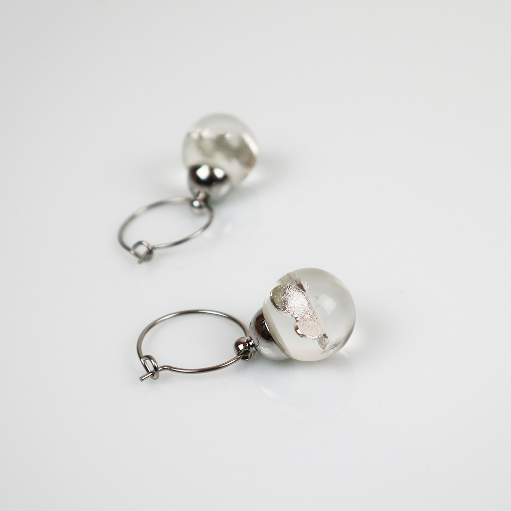 Dripping Silver Earrings