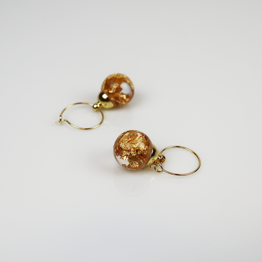 Combi deal gold earrings with golden cloud 