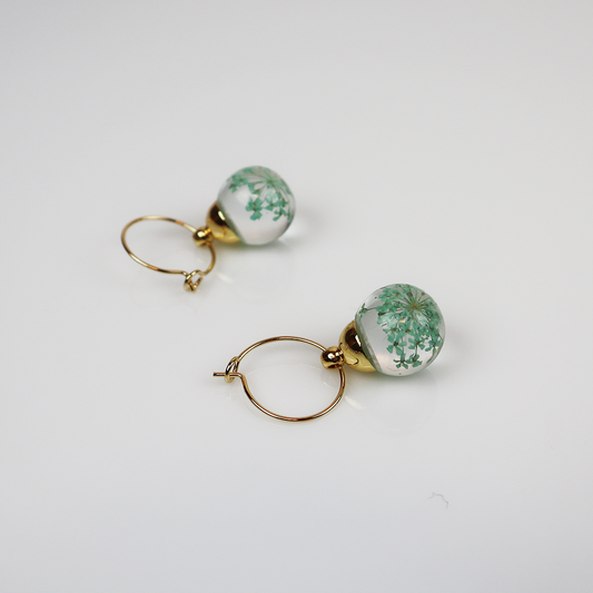 Combi deal gold earrings with dill mint 