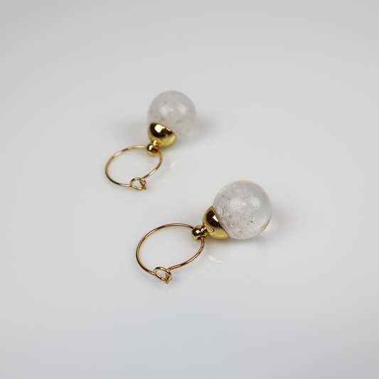 Combi deal gold earrings with Ice Drup 
