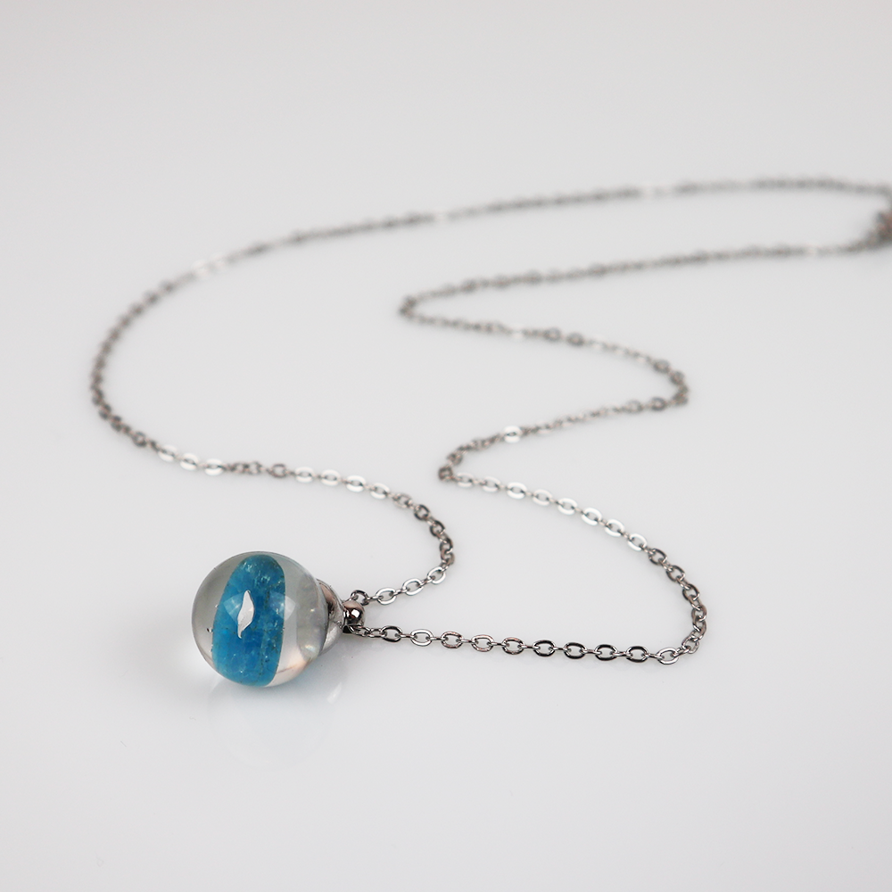 Drip Pendant Blue Apatite