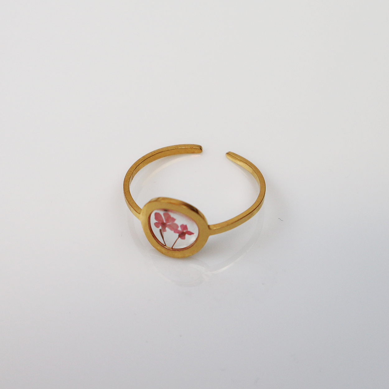 Drupt Ring GeoS Dille Licht Roze Goud
