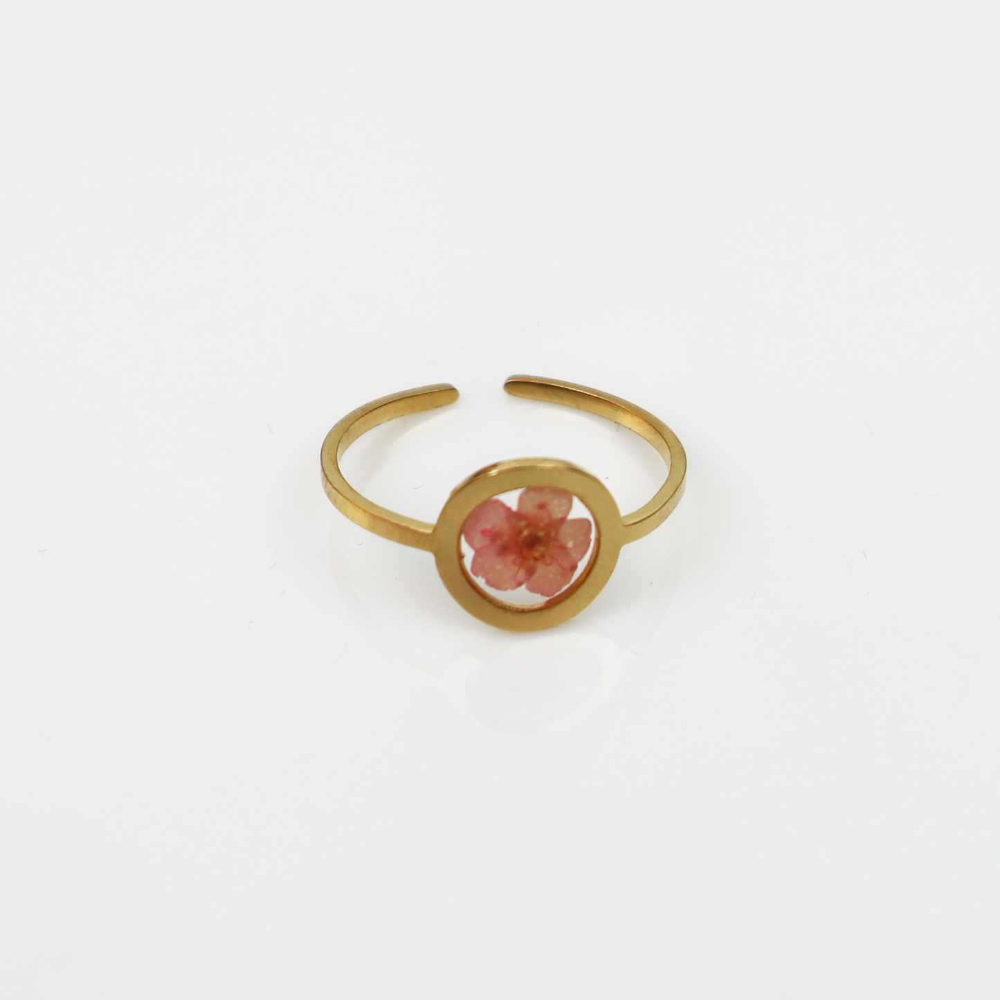 Ring GeoS - Plum Bloesem - Roze - Goud