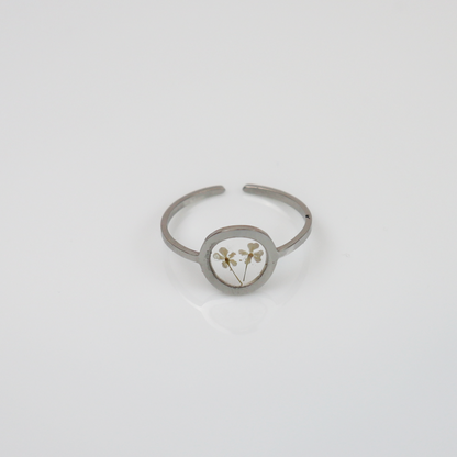 Ring GeoS - Dille - Wit - Zilver