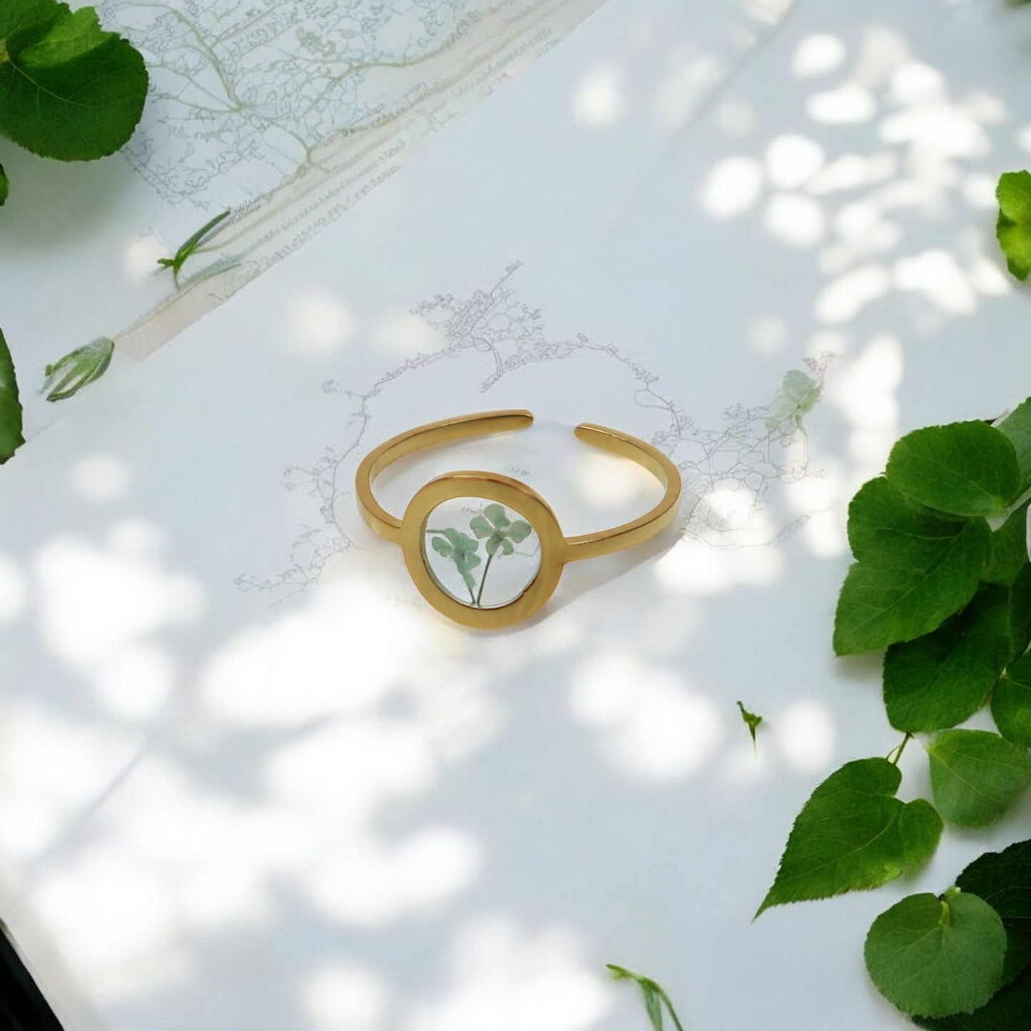 Ring GeoS - Dill - Mint - Gold