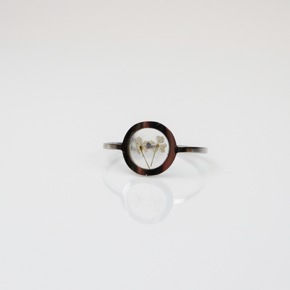 Ring GeoS - Dille - Wit - Zilver