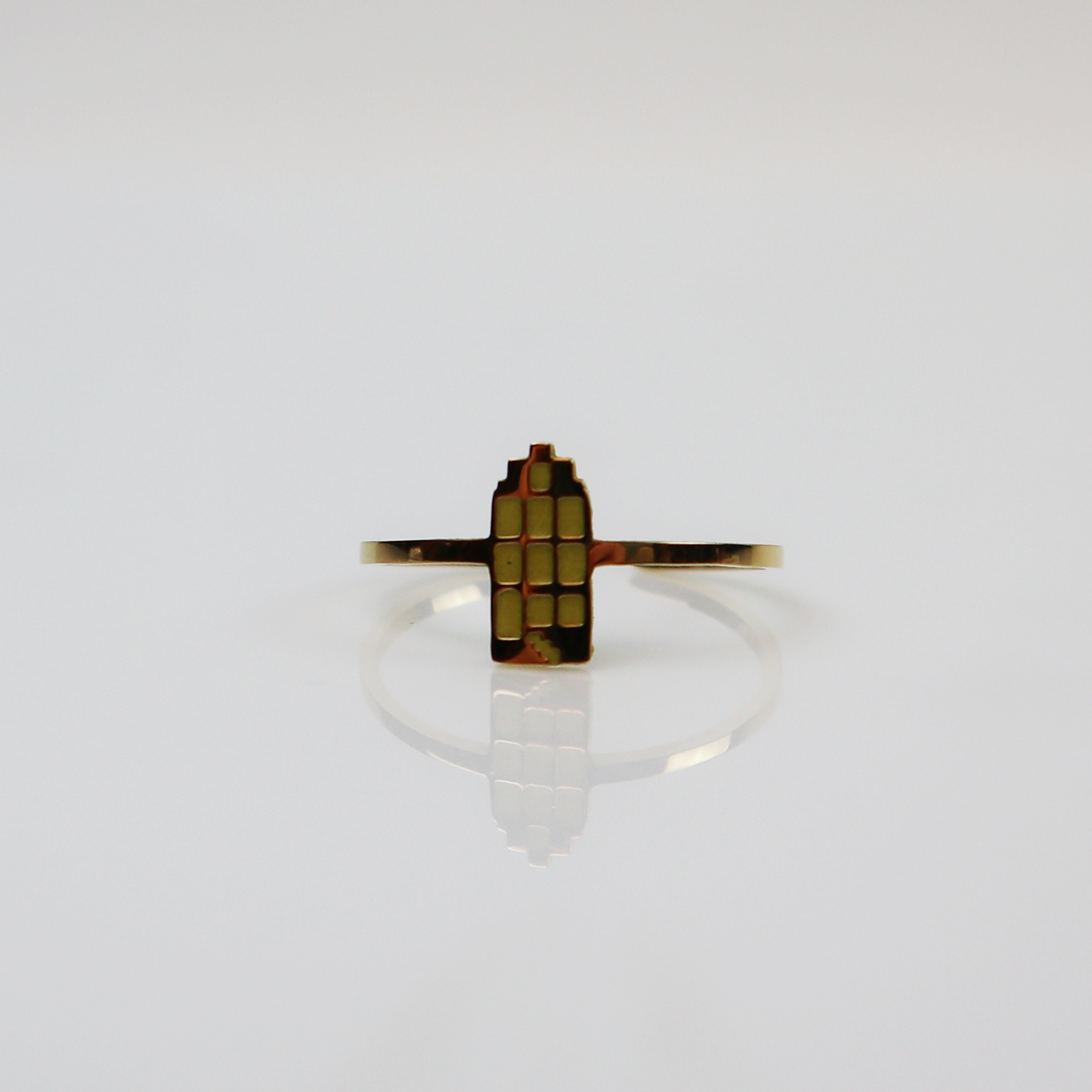 Ring - Grachtenpandje - Goud - Mos Groen