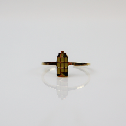Ring - Grachtenpandje - Goud - Mos Groen