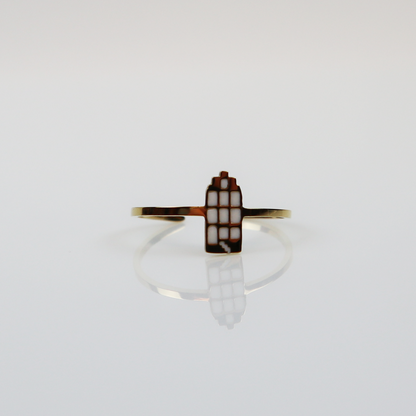 Ring - Grachtenpandje - Goud - Wit