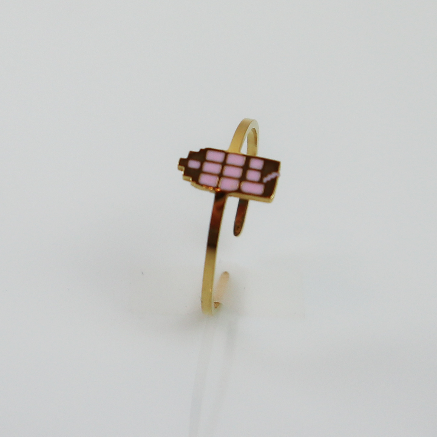 Ring - Grachtenpandje - Goud - Oud Roze