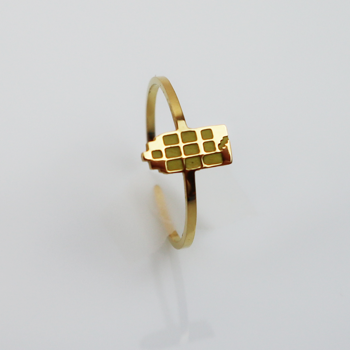 Ring - Grachtenpandje - Goud - Mos Groen