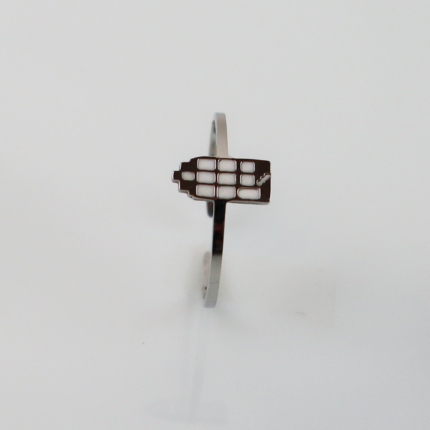 Ring - Grachtenpandje - Zilver - Wit