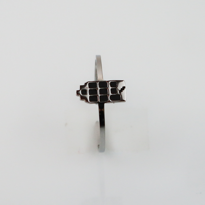 Ring - Grachtenpandje - Zilver - Zwart