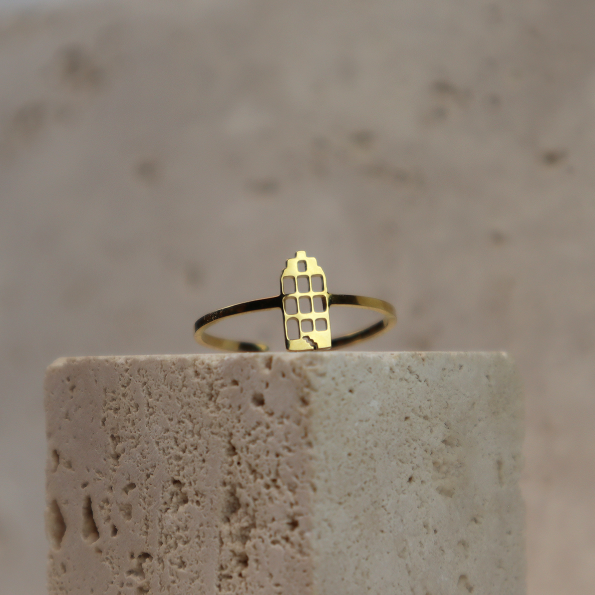 Ring - Grachtenpandje - Goud - Open