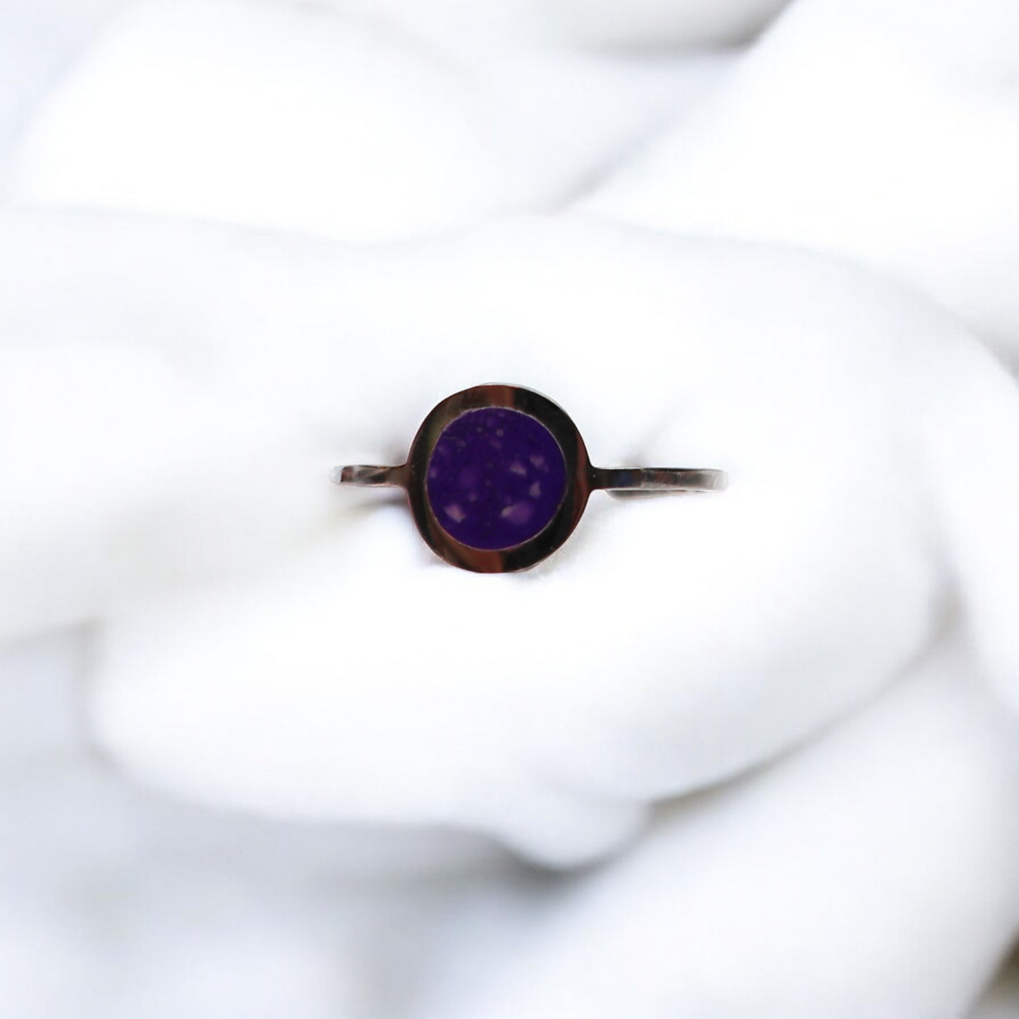 Geboortesteen Ring - Zilver - Februari - Amethist Paars