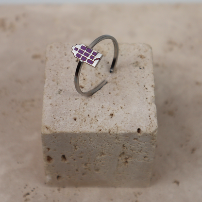 Ring - Canal House - Silver - Purple