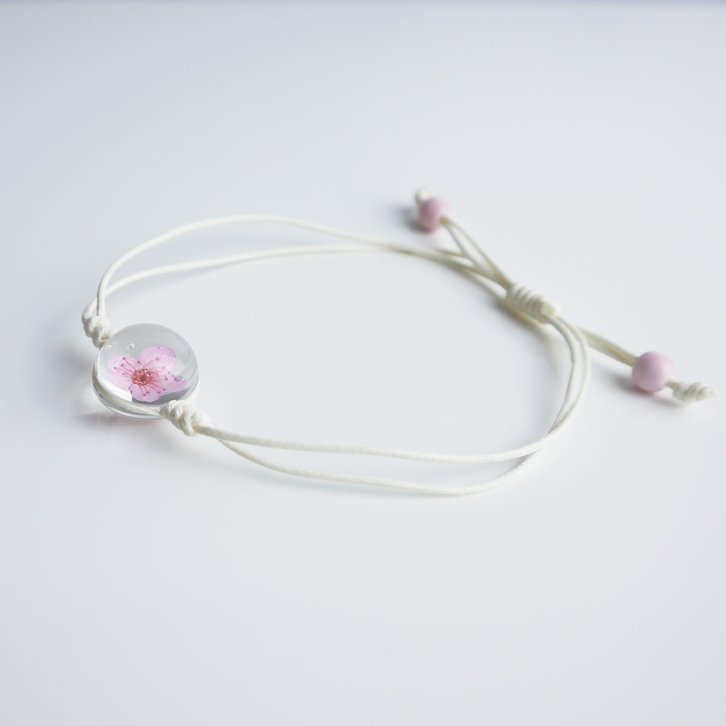 Armband Pure – Plum Bloesem – Roze – Wit
