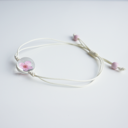 Armband Pure – Plum Bloesem – Roze – Wit