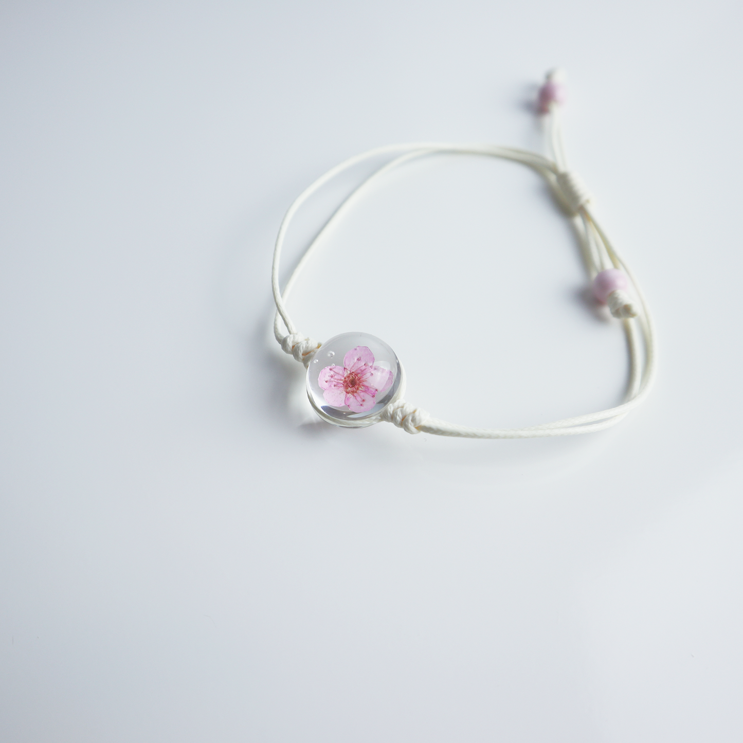 Armband Pure – Plum Bloesem – Roze – Wit