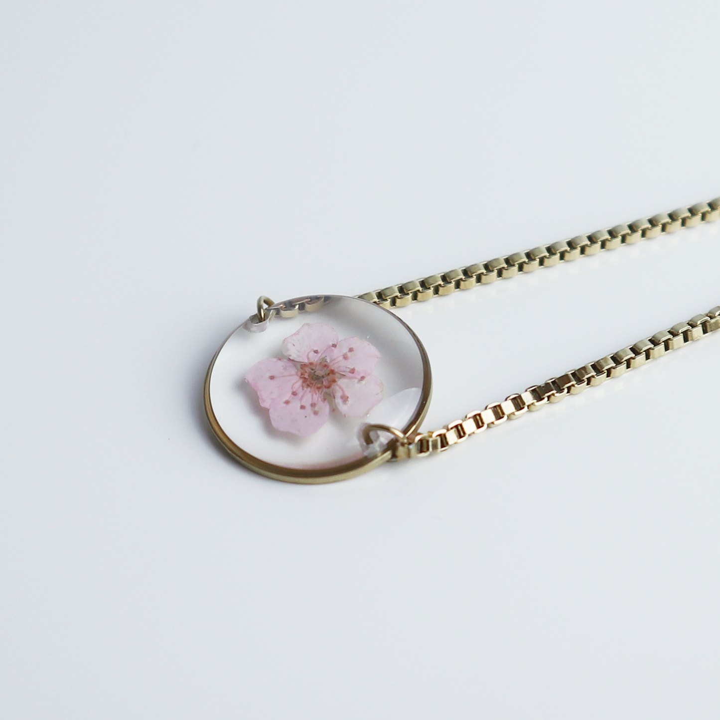 Armband Halo – Plum Bloesem – Roze – Goud